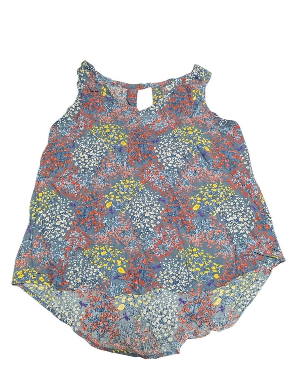 Old NavyPrinted V-Neck Cutout Tank for Women Large